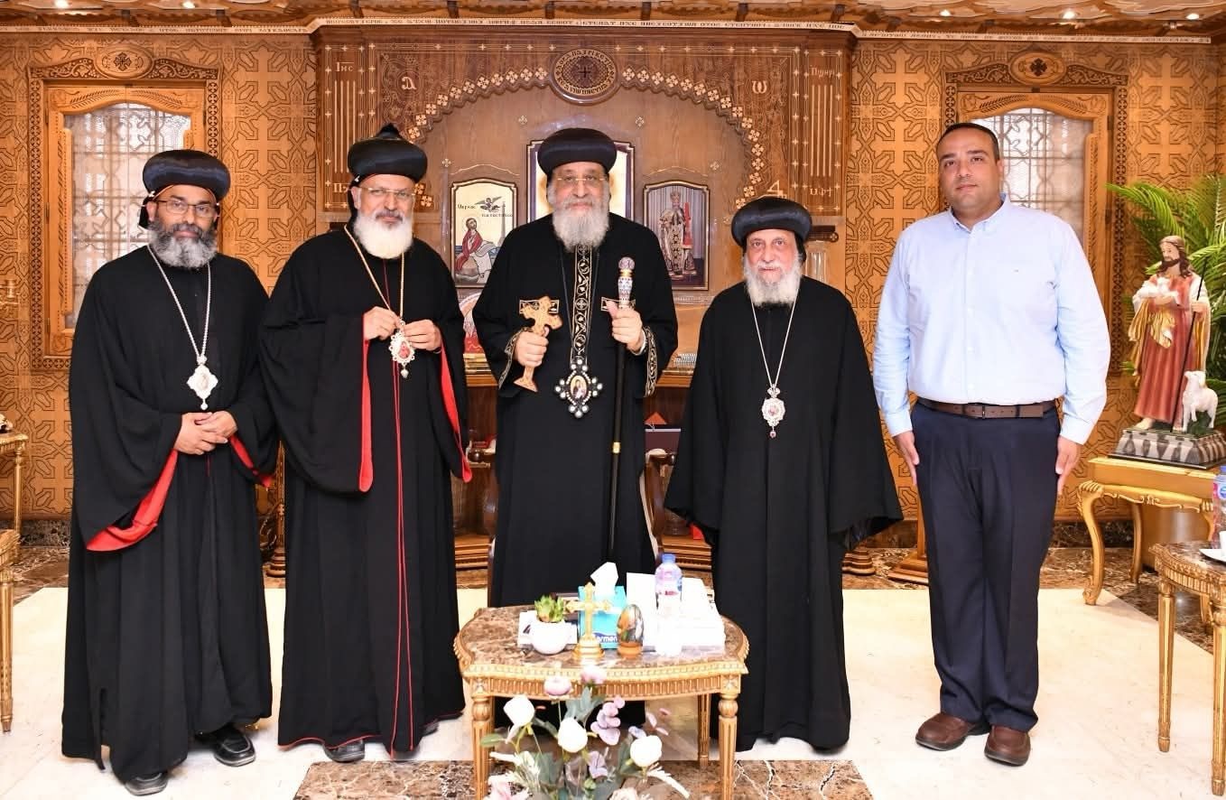 His Holiness Pope Tawadros II Discusses Ways to Support Ecclesial Unity in India with a Delegation from the Malankara Church